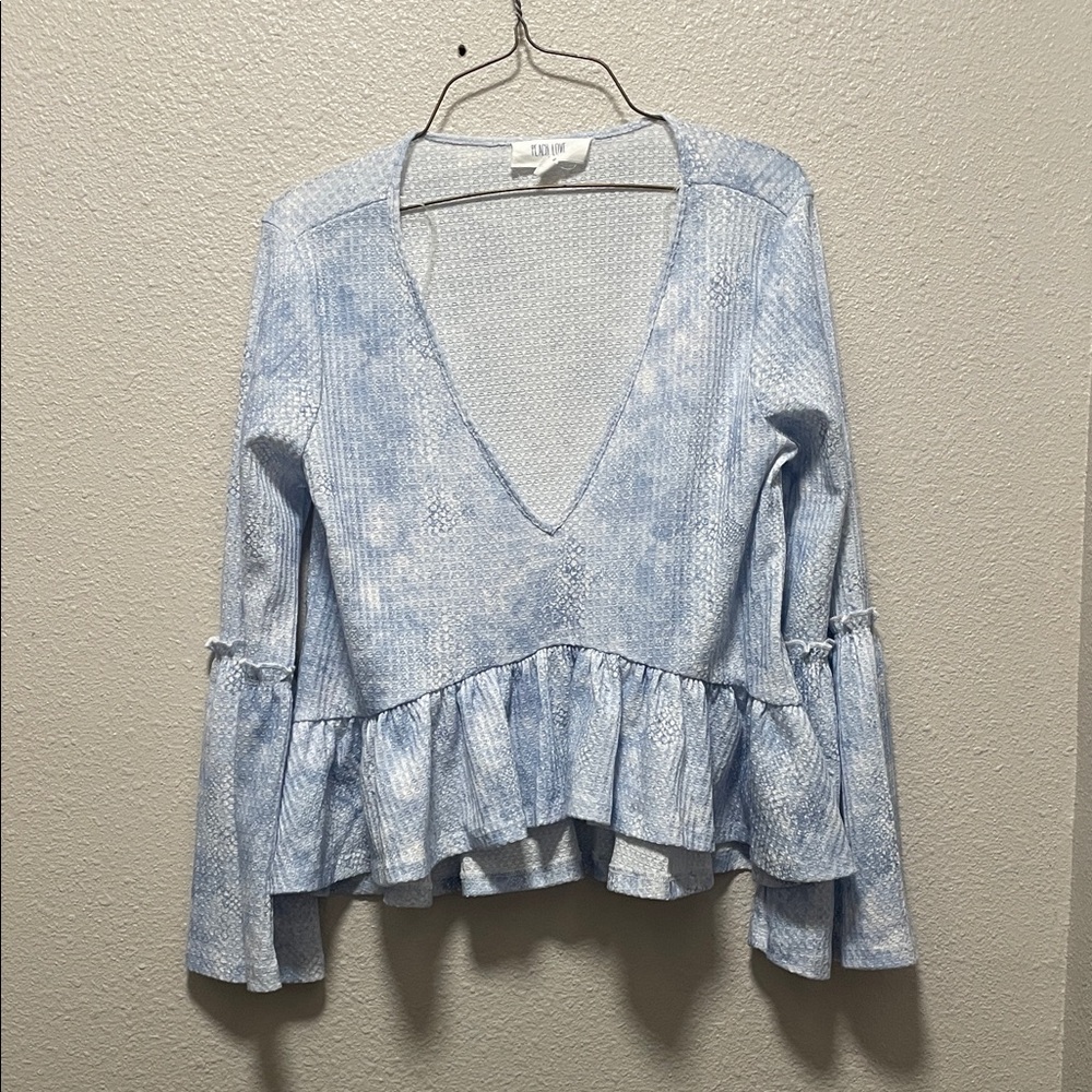 Peach Love Boho Sweater Women Large Bell Sleeve Retro Hippie Sexy
